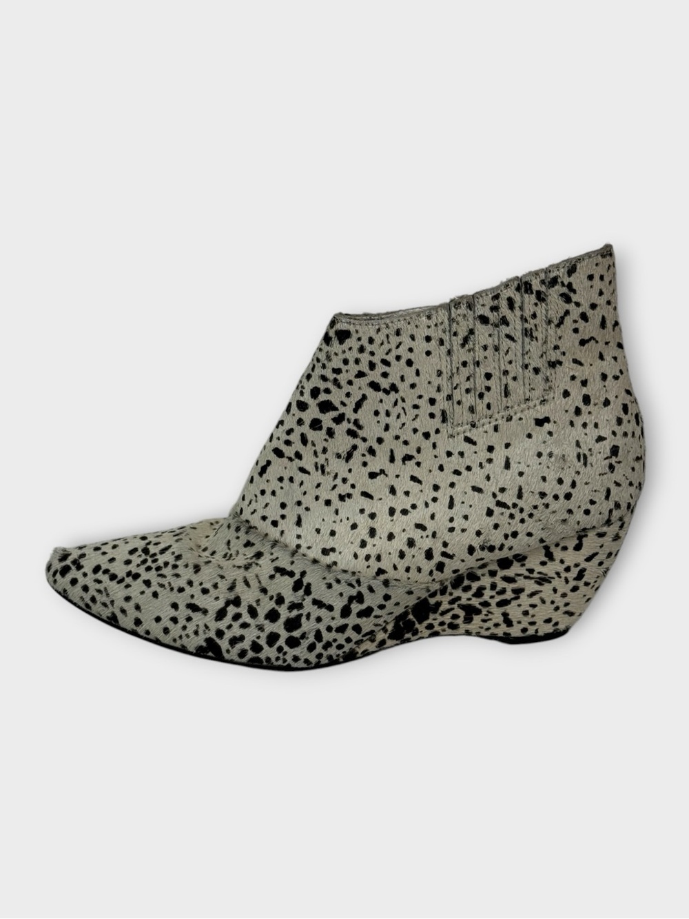 Matisse Calf Hair Spotted Wedge Booties